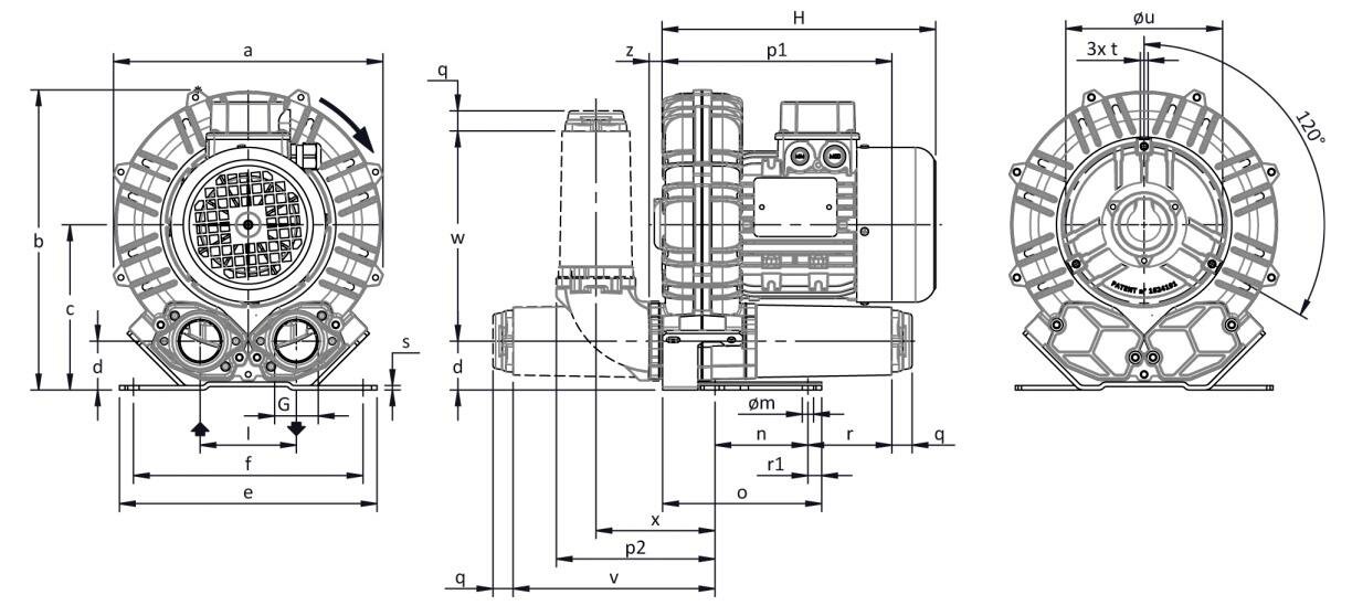 Габаритные размеры (чертеж) FPZ SCL K05 MS 1.1