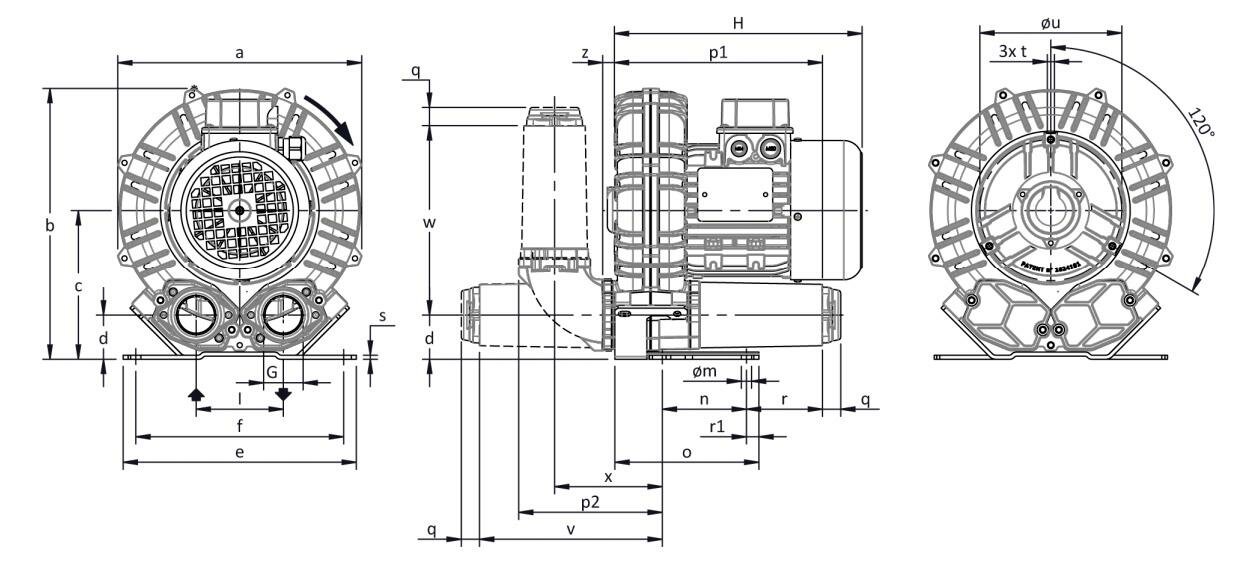 Габаритные размеры (чертеж) FPZ SCL K06 MS 2.2