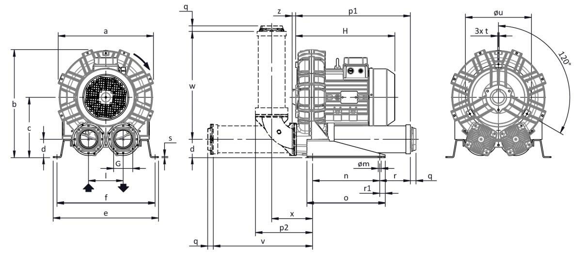 Габаритные размеры (чертеж) FPZ SCL K08 MS 3.0