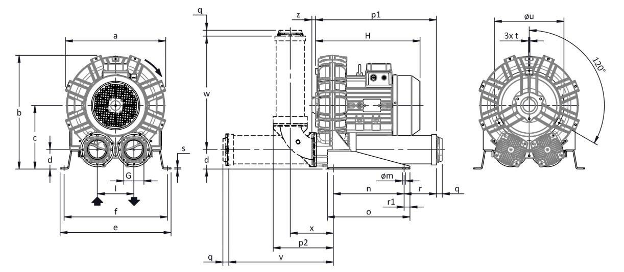 Габаритные размеры (чертеж) FPZ SCL K75 MS 5.5