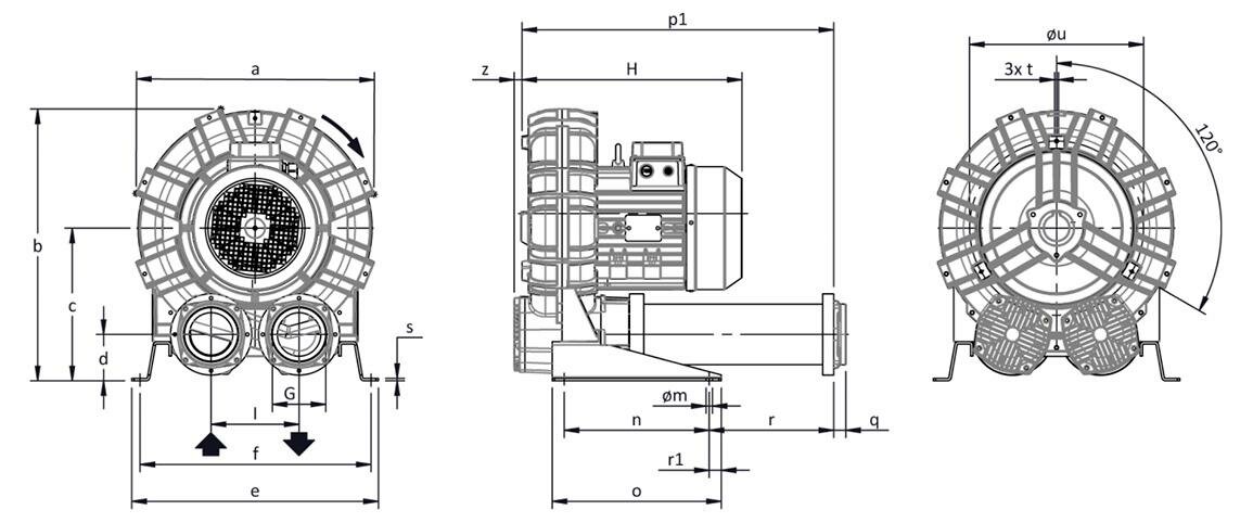 Габаритные размеры (чертеж) FPZ SCL K07R MD 5.5