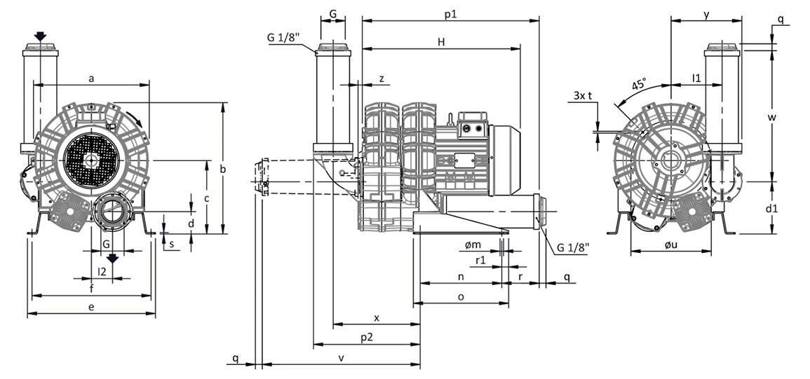 Габаритные размеры (чертеж) FPZ SCL K10 TD 18.5