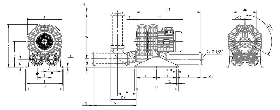 Габаритные размеры (чертеж) FPZ SCL K10 TS 18.5