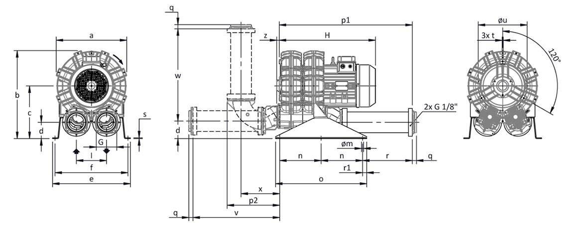 Габаритные размеры (чертеж) FPZ SCL K12 TS 22.0
